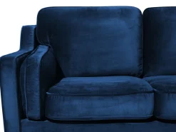 3 Seater Velvet Sofa Blue Lokka