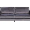 3 Seater Velvet Sofa Dark Grey Vadstena