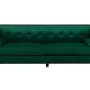 3 Seater Velvet Sofa Emerald Green Avaldsenes