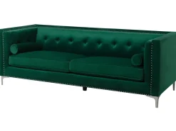 3 Seater Velvet Sofa Emerald Green Avaldsenes