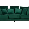 3 Seater Velvet Sofa Emerald Green Fenstad