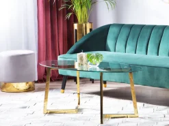 3 Seater Velvet Sofa Emerald Green Alsvag