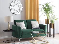 2 Seater Velvet Sofa Green Fenes