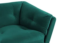 3 Seater Velvet Sofa Green Lenvik