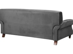 3 Seater Velvet Sofa Grey Eike