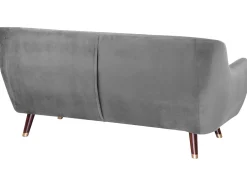 3 Seater Velvet Sofa Grey Bodo