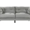 3 Seater Velvet Sofa Grey Lenvik