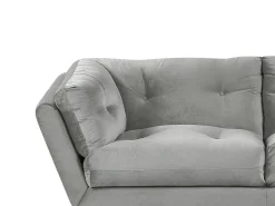 3 Seater Velvet Sofa Grey Lenvik