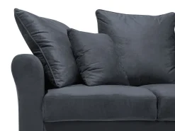 3 Seater Velvet Sofa Grey Bornholm