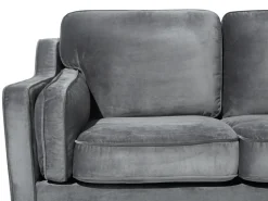 3 Seater Velvet Sofa Grey Lokka