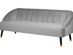 3 Seater Velvet Sofa Light Grey Alsvag