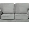 2 Seater Velvet Sofa Light Grey Lokka