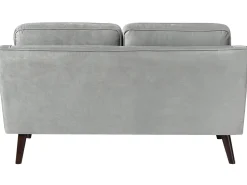 2 Seater Velvet Sofa Light Grey Lokka