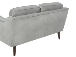 2 Seater Velvet Sofa Light Grey Lokka
