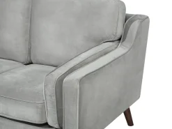 2 Seater Velvet Sofa Light Grey Lokka