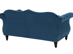 2 Seater Velvet Sofa Navy Blue Skien