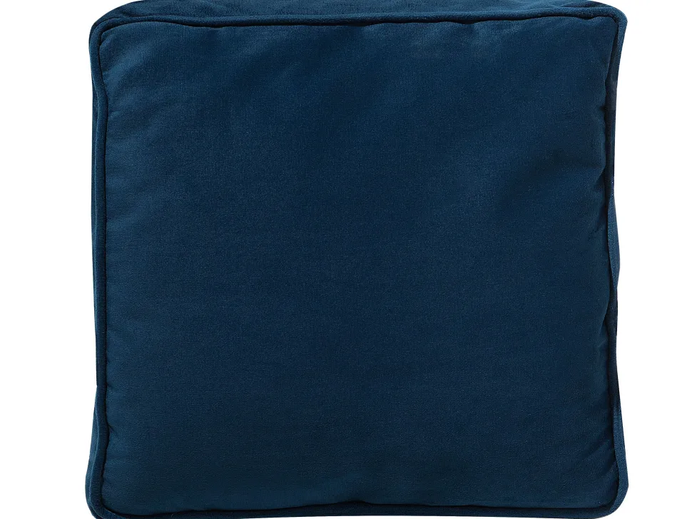 3 Seater Velvet Sofa Navy Blue Falun