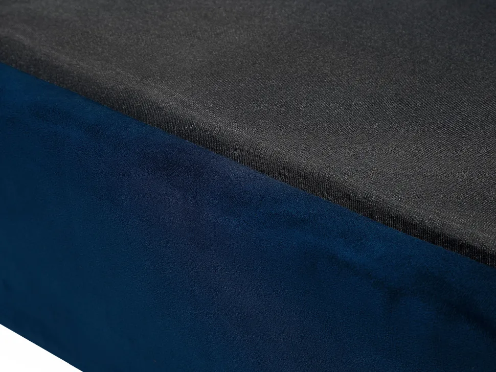 3 Seater Velvet Sofa Navy Blue Falun