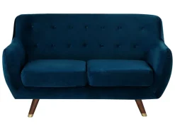 2 Seater Velvet Sofa Navy Blue Bodo
