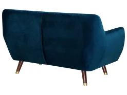 2 Seater Velvet Sofa Navy Blue Bodo