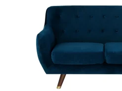 2 Seater Velvet Sofa Navy Blue Bodo