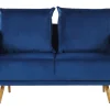 2 Seater Velvet Sofa Navy Blue Maura