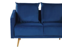 2 Seater Velvet Sofa Navy Blue Maura
