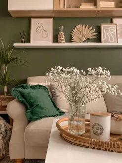 3 Seater Velvet Sofa Off-White Eike