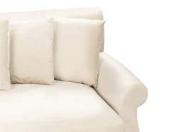 3 Seater Velvet Sofa Off-White Eike
