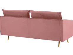 3 Seater Velvet Sofa Pink Maura