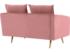 2 Seater Velvet Sofa Pink Maura