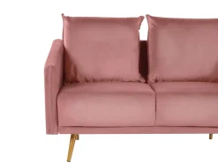 2 Seater Velvet Sofa Pink Maura