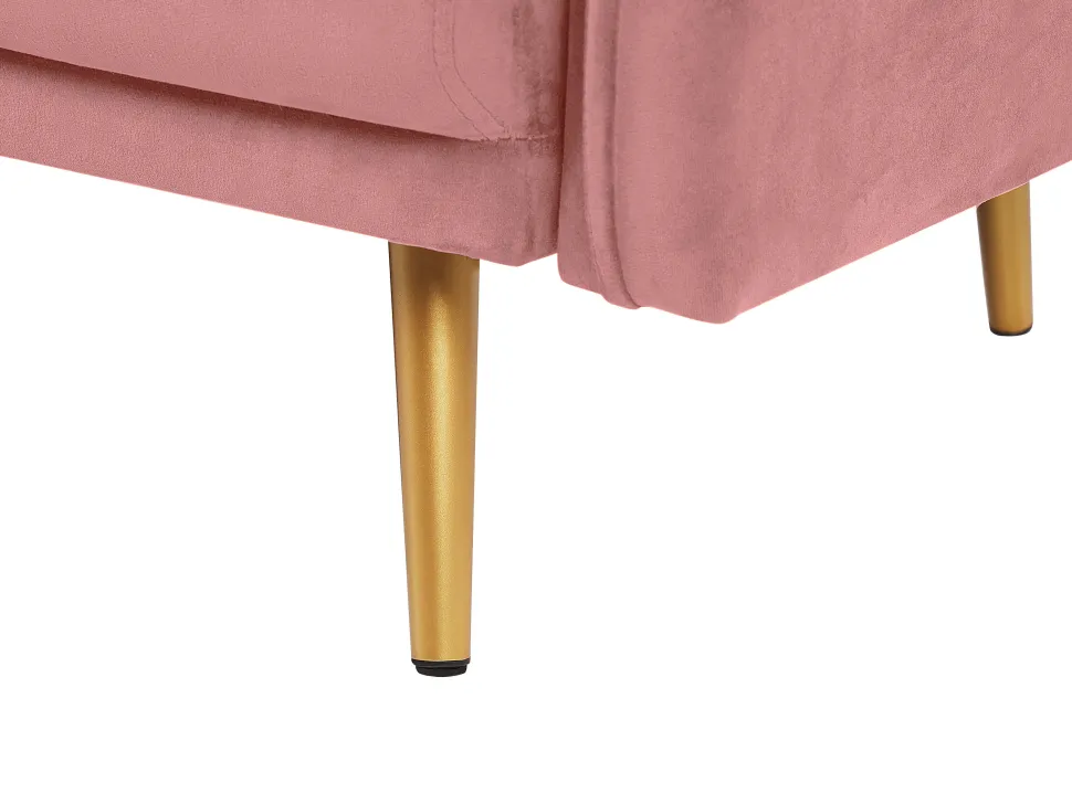 2 Seater Velvet Sofa Pink Maura
