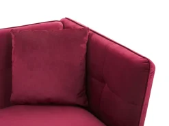 3 Seater Velvet Sofa Red Frederica