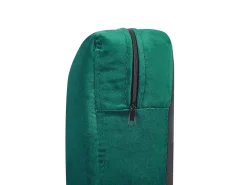 3 Seater Velvet Sofa With Removable Cover Green Bernes