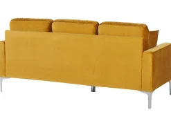 3 Seater Velvet Sofa Yellow Gavle