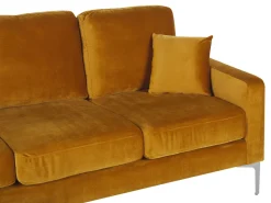 3 Seater Velvet Sofa Yellow Gavle