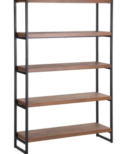 4 Tier Bookcase Dark Wood And Black Tifton
