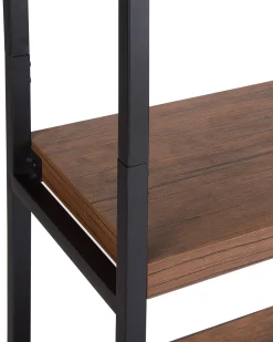 4 Tier Bookcase Dark Wood And Black Tifton