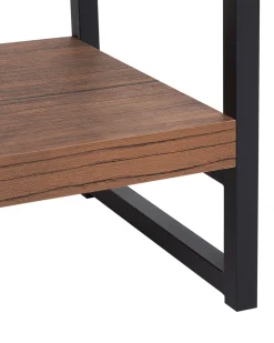 4 Tier Bookcase Dark Wood And Black Tifton