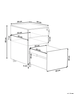 Aktenschrank Metall Cremeweis 3 Schubladen Mit Rollen Cami