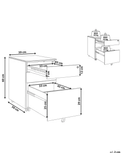 Aktenschrank Metall Hellblau 3 Schubladen Mit Rollen Cami