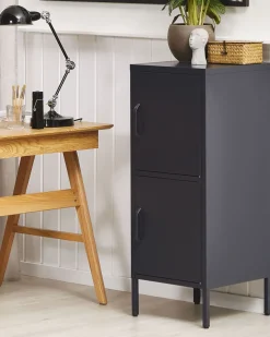 Aktenschrank Schwarz 2 Turen Huron