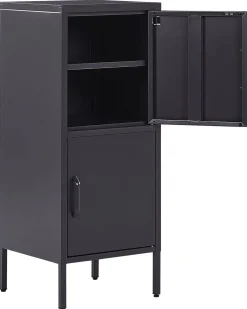 Aktenschrank Schwarz 2 Turen Huron