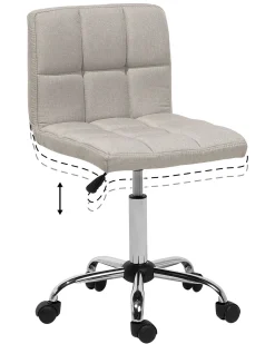 Arbeitshocker Mit Rollen Beige Hohenverstellbar Marion