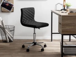 Arbeitshocker Mit Rollen Schwarz Hohenverstellbar Orlando