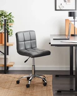 Arbeitshocker Mit Rollen Grau Hohenverstellbar Marion