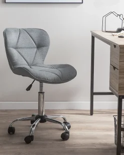 Arbeitshocker Mit Rollen Grau Hohenverstellbar Valetta