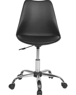 Arbeitshocker Mit Rollen Kunstleder Schwarz Hohenverstellbar Dakota Ii