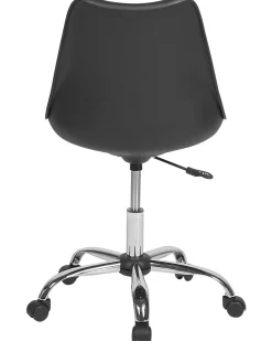 Arbeitshocker Mit Rollen Kunstleder Schwarz Hohenverstellbar Dakota Ii